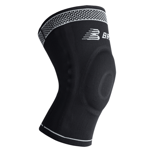 BREG high-performance knit knee support with patella stabilization and compression for knee injury prevention and pain relief.