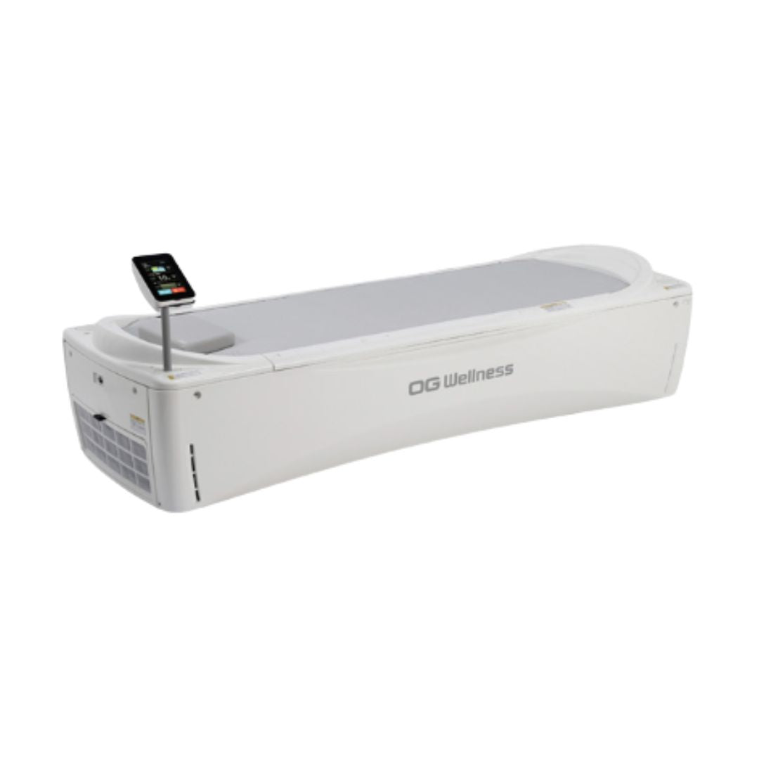 OG Wellness Quattromano HS-30 water bed massager with control panel, designed for relaxing massage therapy.