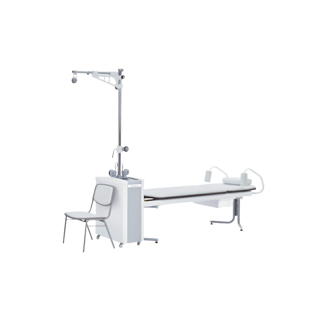 OG Wellness ORTHOTRAC OL-2200 and OL-1200 traction units with control panels and adjustable settings, used for therapeutic spinal traction.