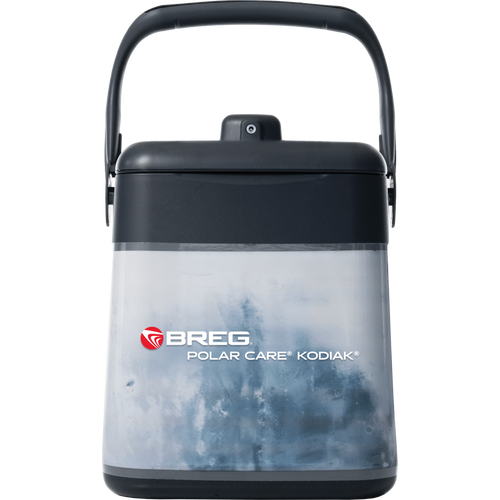 BREG Polar Care Kodiak cold therapy system for portable post-op recovery with ice therapy unit and adjustable straps.