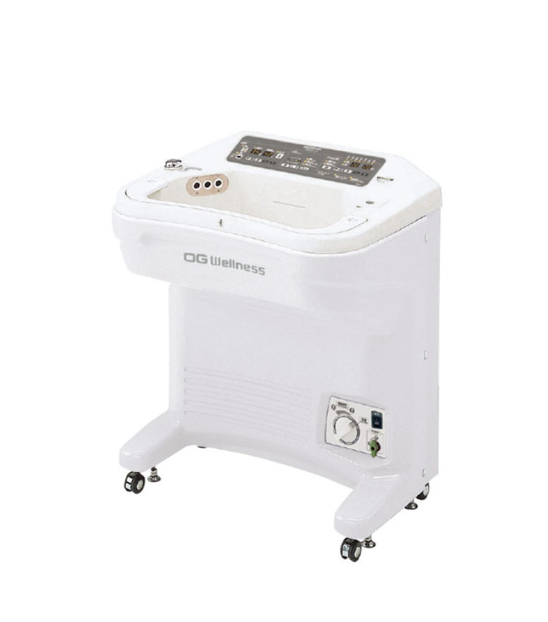 OG Wellness whirlpool bath system HW-150, HW-110, HW-250, or HW-210 with control panel and jet system in a modern bathroom