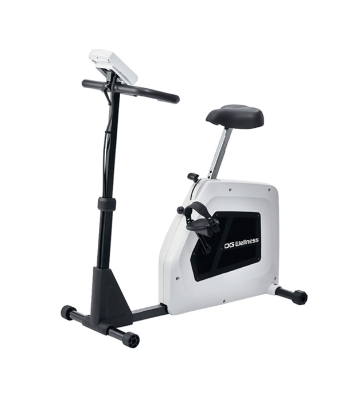 OG Wellness Medergo EM-405 rehabilitation exercise equipment in use, featuring adjustable settings and digital display for therapy sessions.