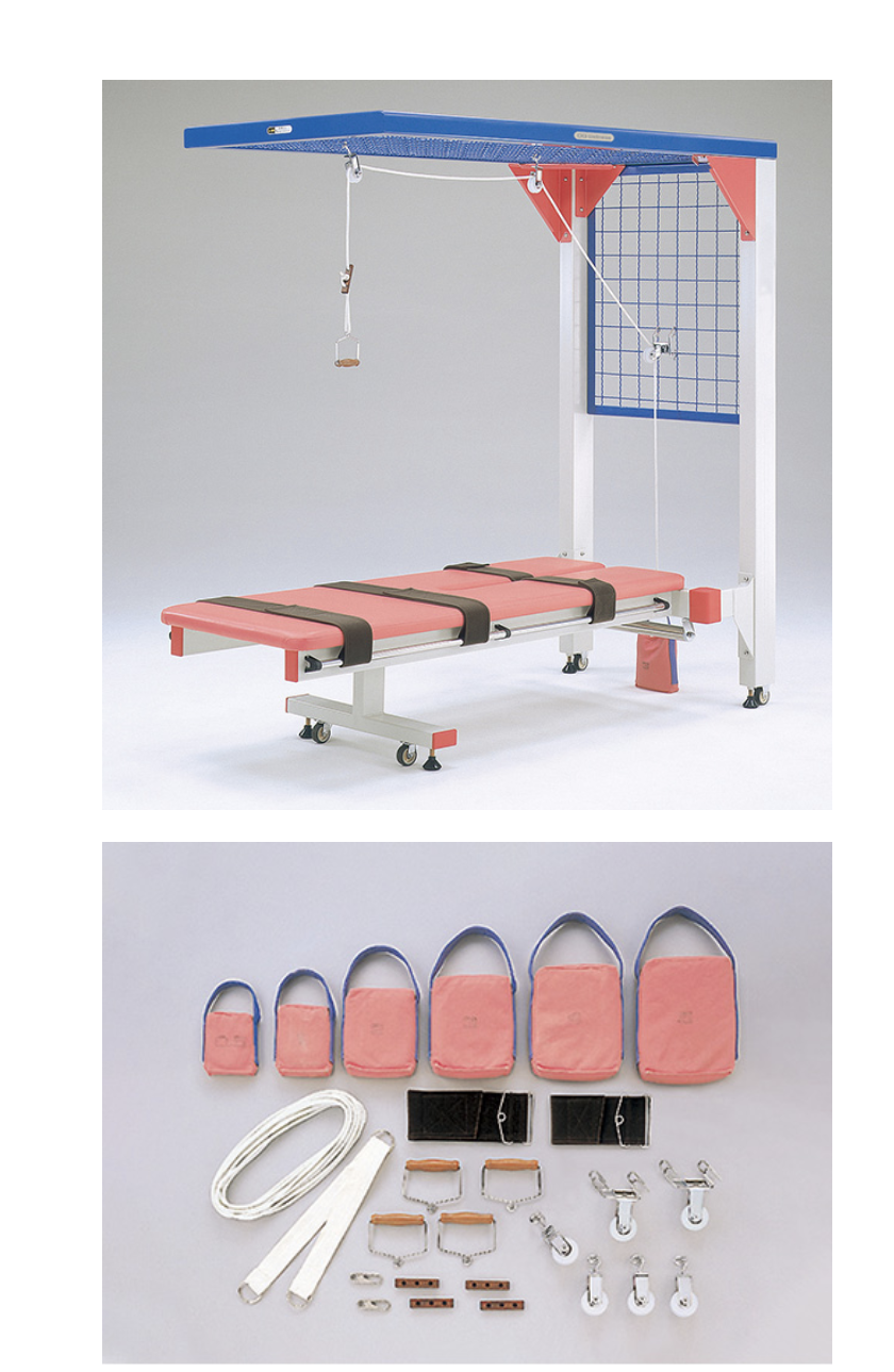OG Wellness rehabilitation exercise frame with adjustable metal bars and padded supports for physical therapy and rehab workouts.
