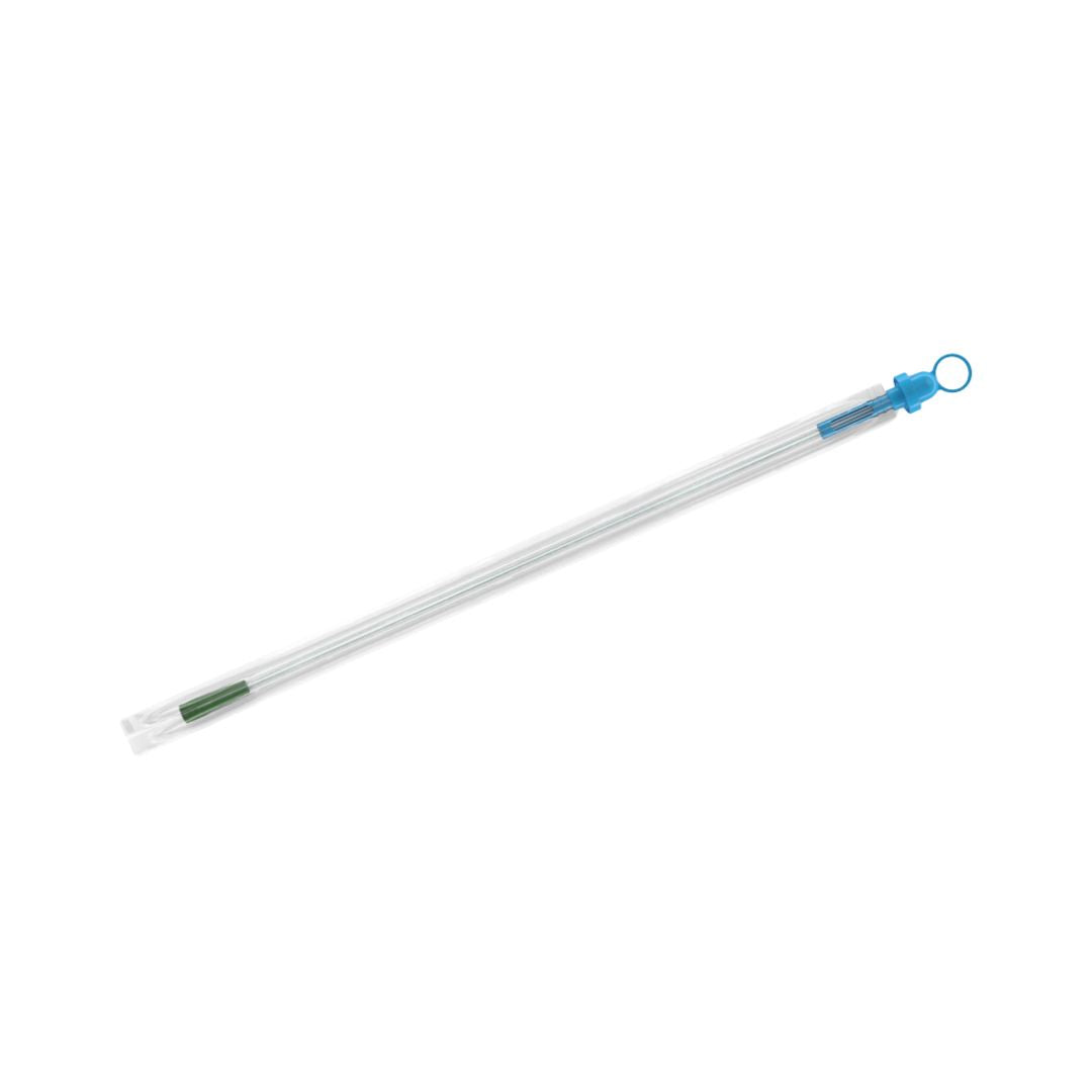 UROMED Simplycath disposable transurethral urinary catheter for males, showing sterile catheter with flexible design