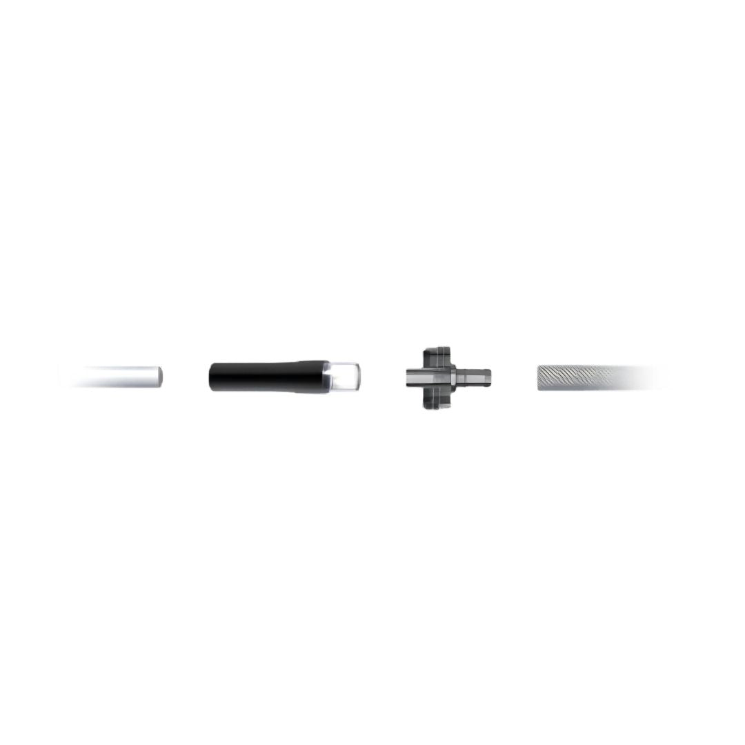 HeRO Graft by Merit Medical for hemodialysis, showing a close-up of the durable vascular access device with connecting tubes.