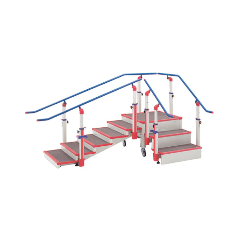 OG Wellness rehabilitation exercise stairs GH-455, GH-456, GH-34, GH-510, GH-371, used for physical therapy and training.