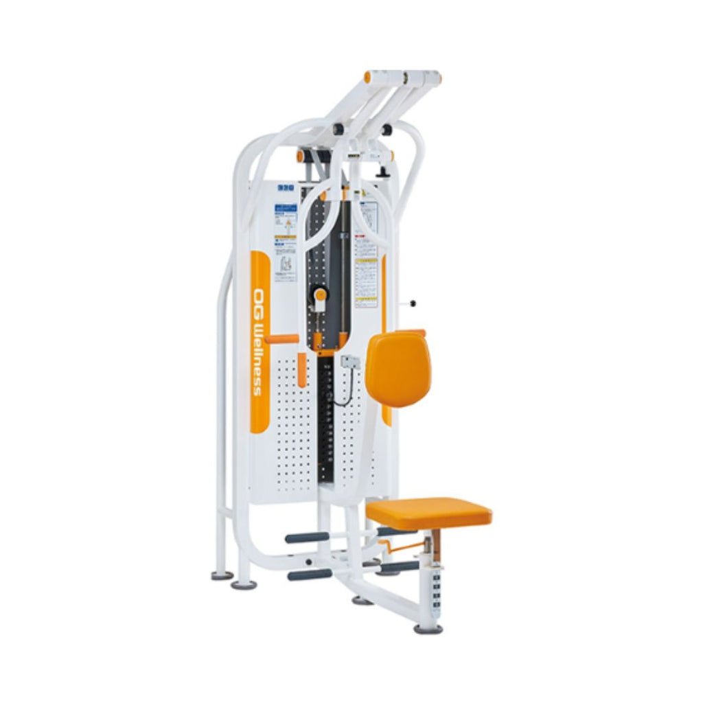 OG Wellness PREFIT GX-300 strength training equipment, with adjustable weight plates and sturdy frame for full-body workouts.