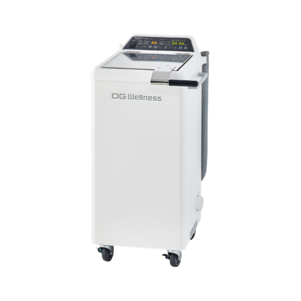 OG Wellness Hydro Pacmel PX-350 hot pack heating unit with control panel and heating elements for therapeutic use.